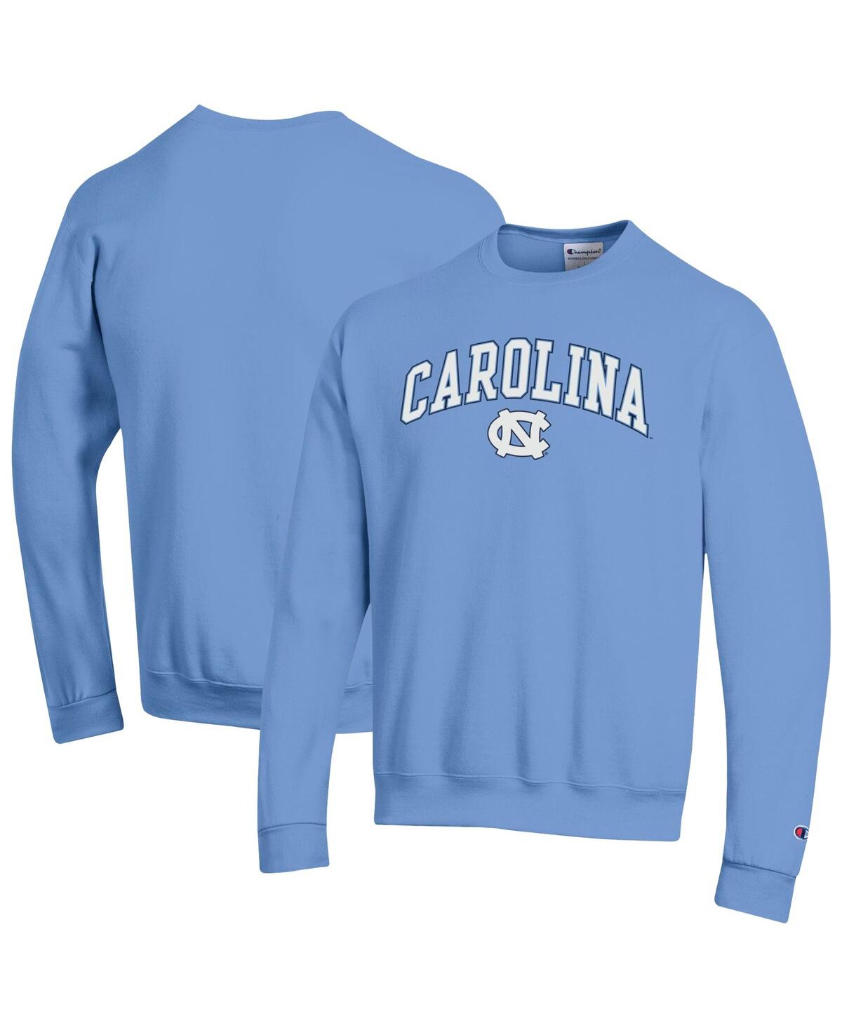 Men's Carolina Blue North Carolina Tar Heels Arch Over Logo Pullover Sweatshirt - Blue