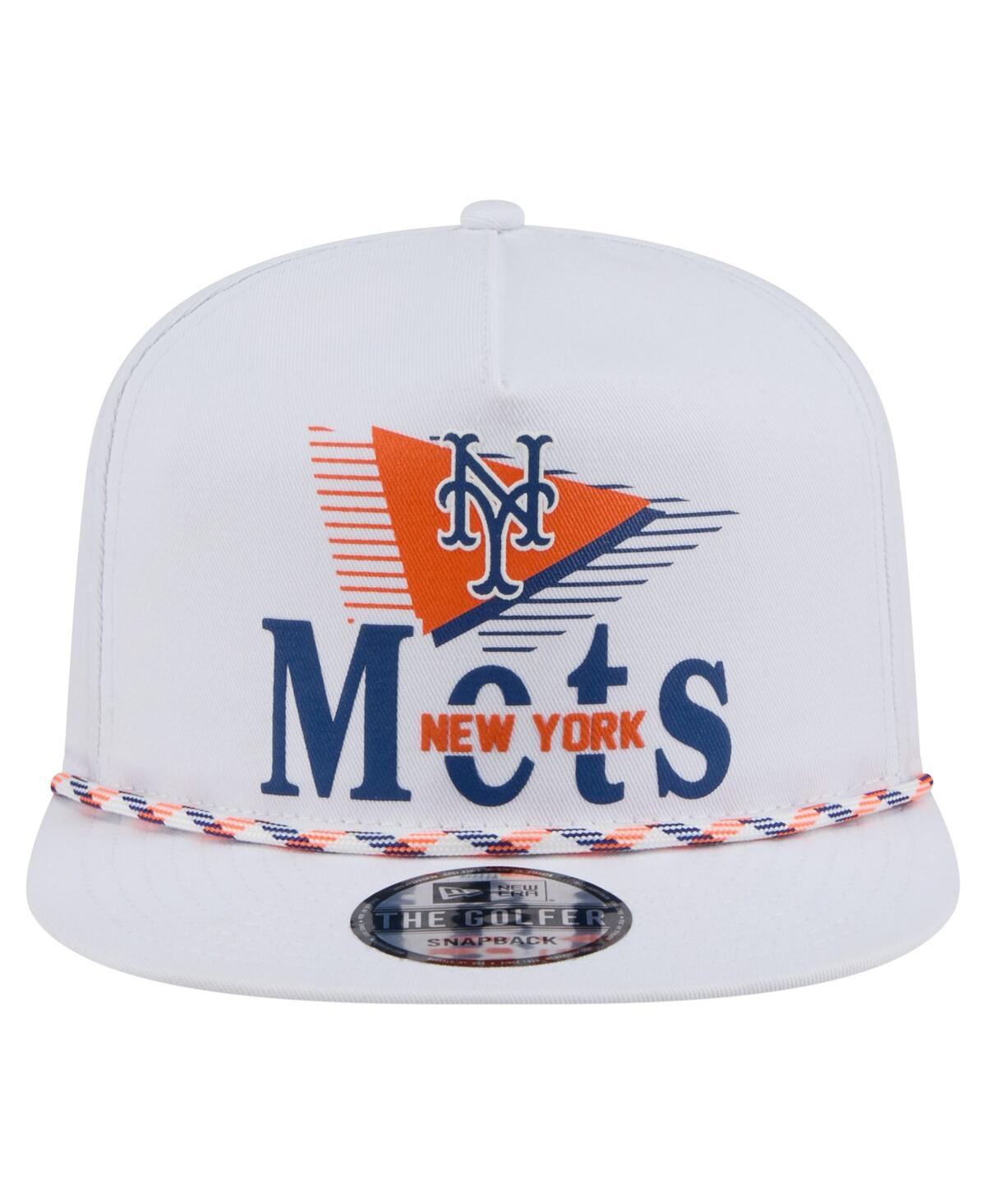 NEW ERA MEN'S WHITE NEW YORK METS COLLIDE GOLFER SNAPBACK HAT 