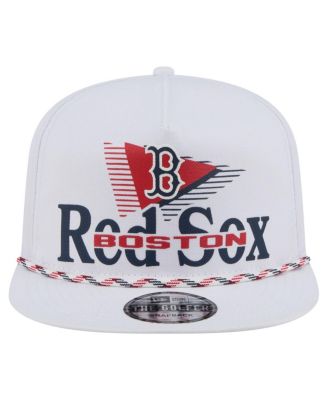 Men's White Boston Red Sox Collide Golfer Snapback Hat
