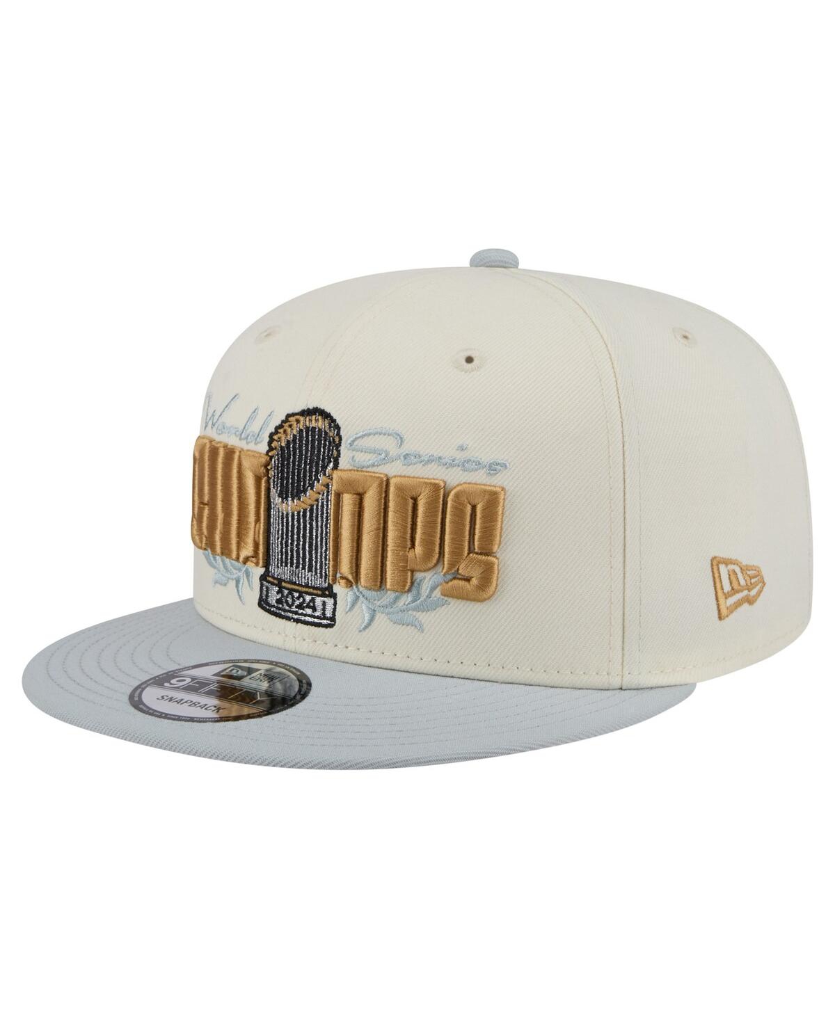 NEW ERA MEN'S WHITE LOS ANGELES DODGERS 2024 WORLD SERIES CHAMPIONS PARADE TAKEDOWN 9FIFTY SNAPBACK HAT 