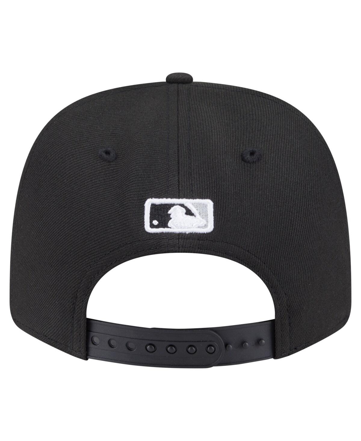 NEW ERA MEN'S BLACK CHICAGO WHITE SOX 125TH ANNIVERSARY 9SEVENTY STRETCH-SNAP HAT 