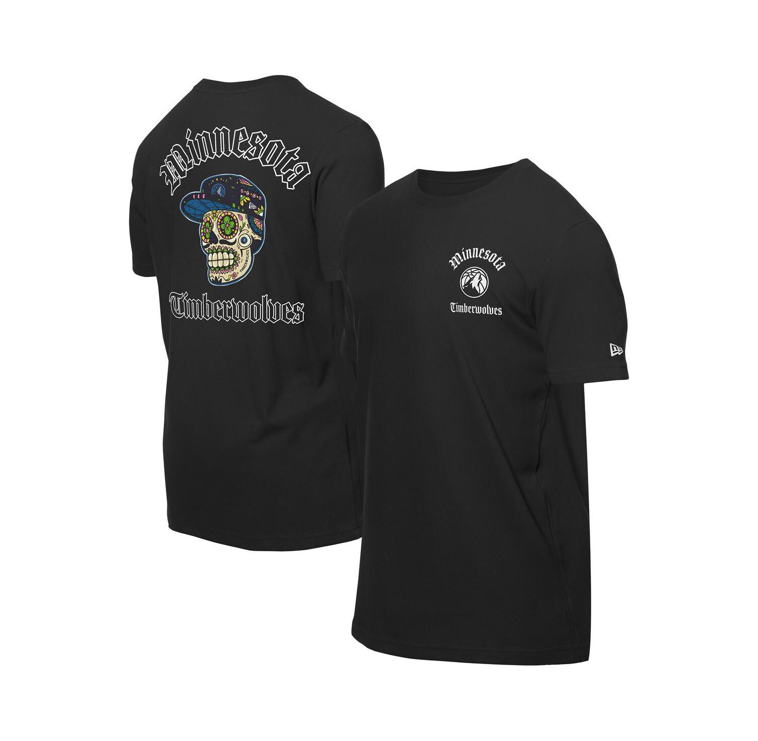 Men's Black Minnesota Timberwolves Sugar Skulls T-Shirt