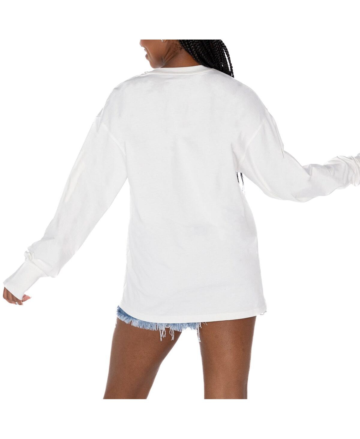 Shop Gameday Couture Women's White Denver Broncos Time Out Oversized Long Sleeve T-shirt