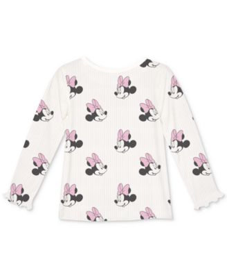 Baby Girls Minnie Mouse Jacket, Top & Ribbed Leggings, 3 Piece Set 