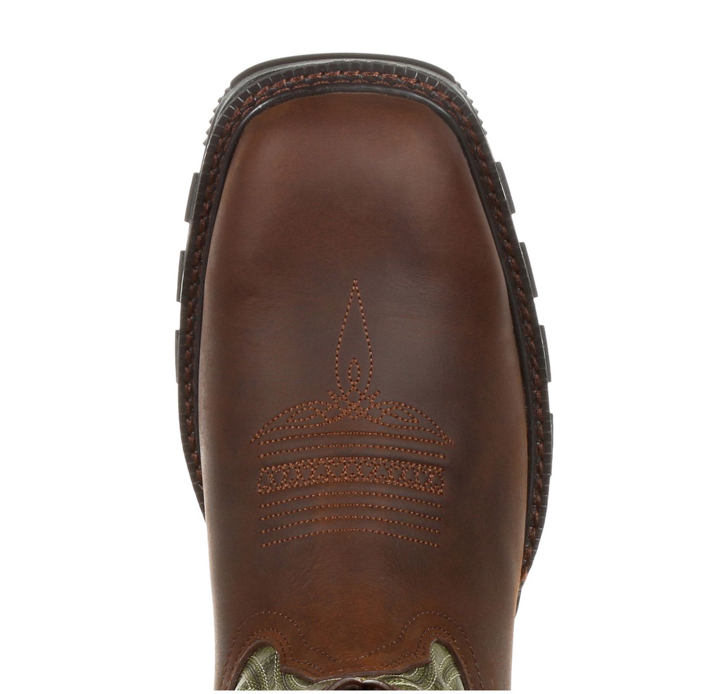 Мужские ботинки Durango Maverick XP Waterproof Western Work Boot, цвет: Коричневый / Зелёный — фото 5