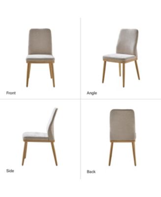  Set of 2  Wood & Upholstered  Ergonomic Design, Easy to Assemble  Dining Chairs