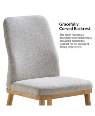  Set of 2  Wood & Upholstered  Ergonomic Design, Easy to Assemble  Dining Chairs