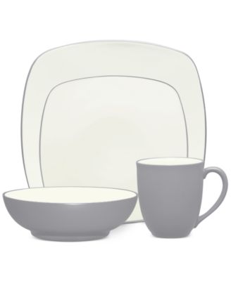 Noritake - Colorwave Graphite Square 4-Piece Place Setting