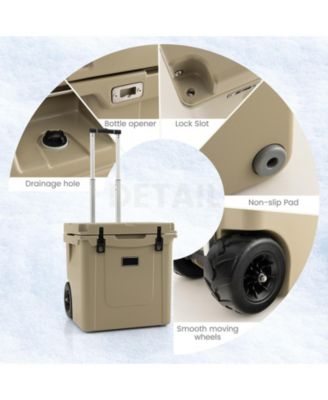 45 Quart Cooler Towable Ice Chest