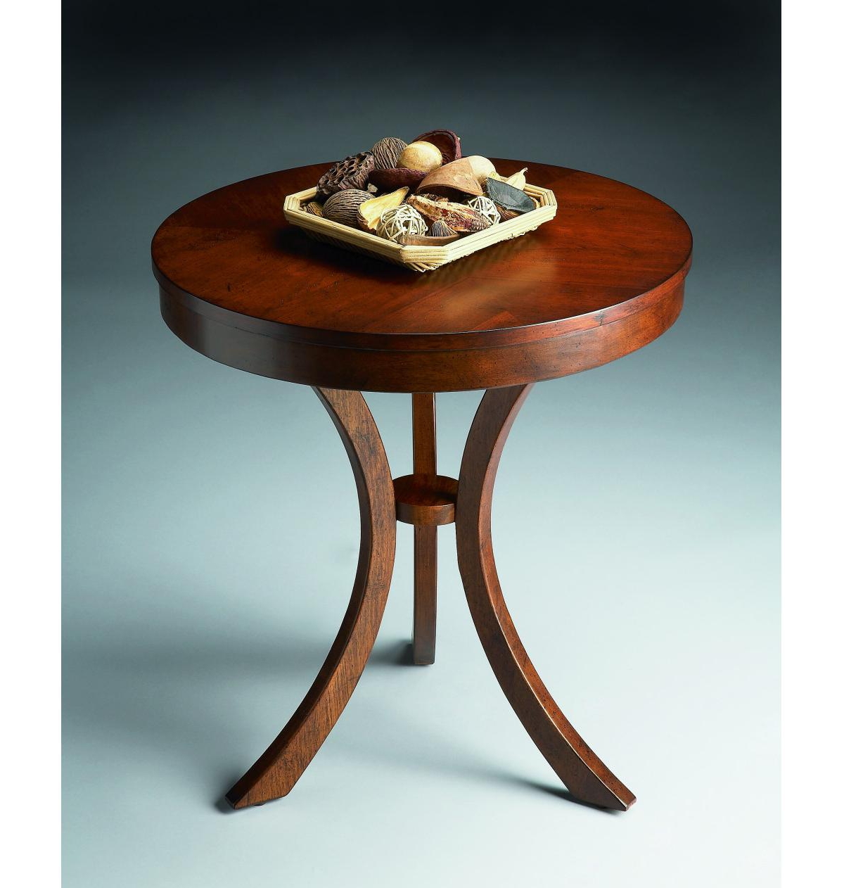 Contemporary Round Side Table – Durable Manufactured Wood Design