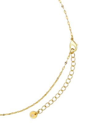 Labradorite Stone Mother of Pearl and Cubic Zirconia Clover Layered Necklace Set