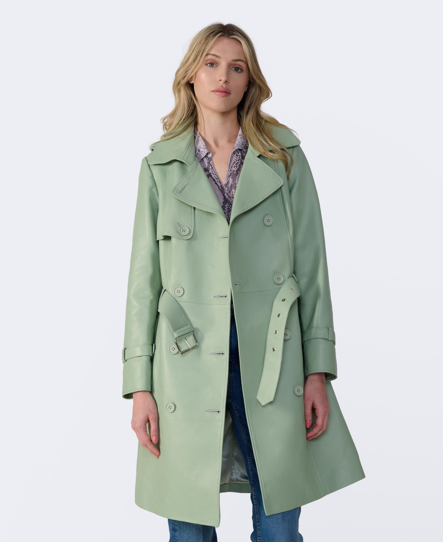 Women's Soho Leather Trench Coat