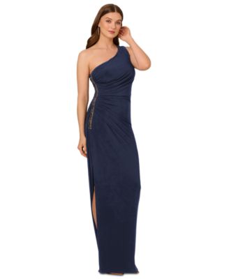 Women's One-Shoulder Embellished Gown