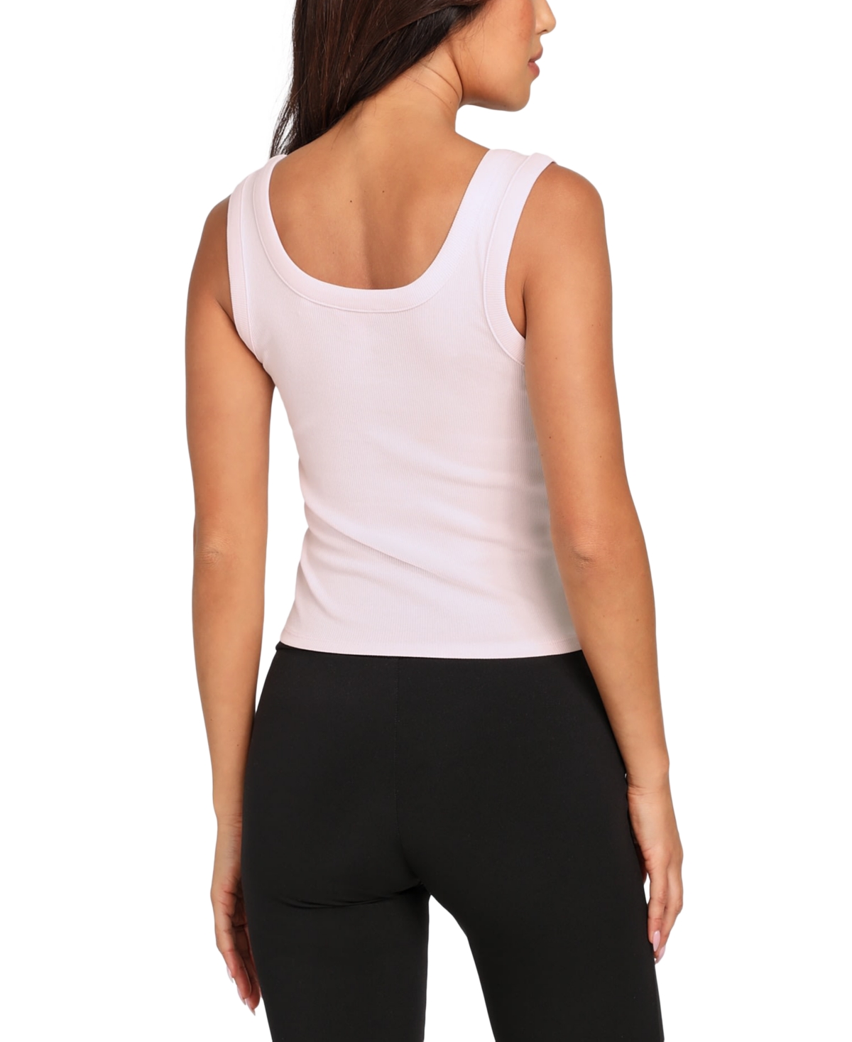GUESS WOMEN'S RIBBED TRIANGLE-LOGO TANK 