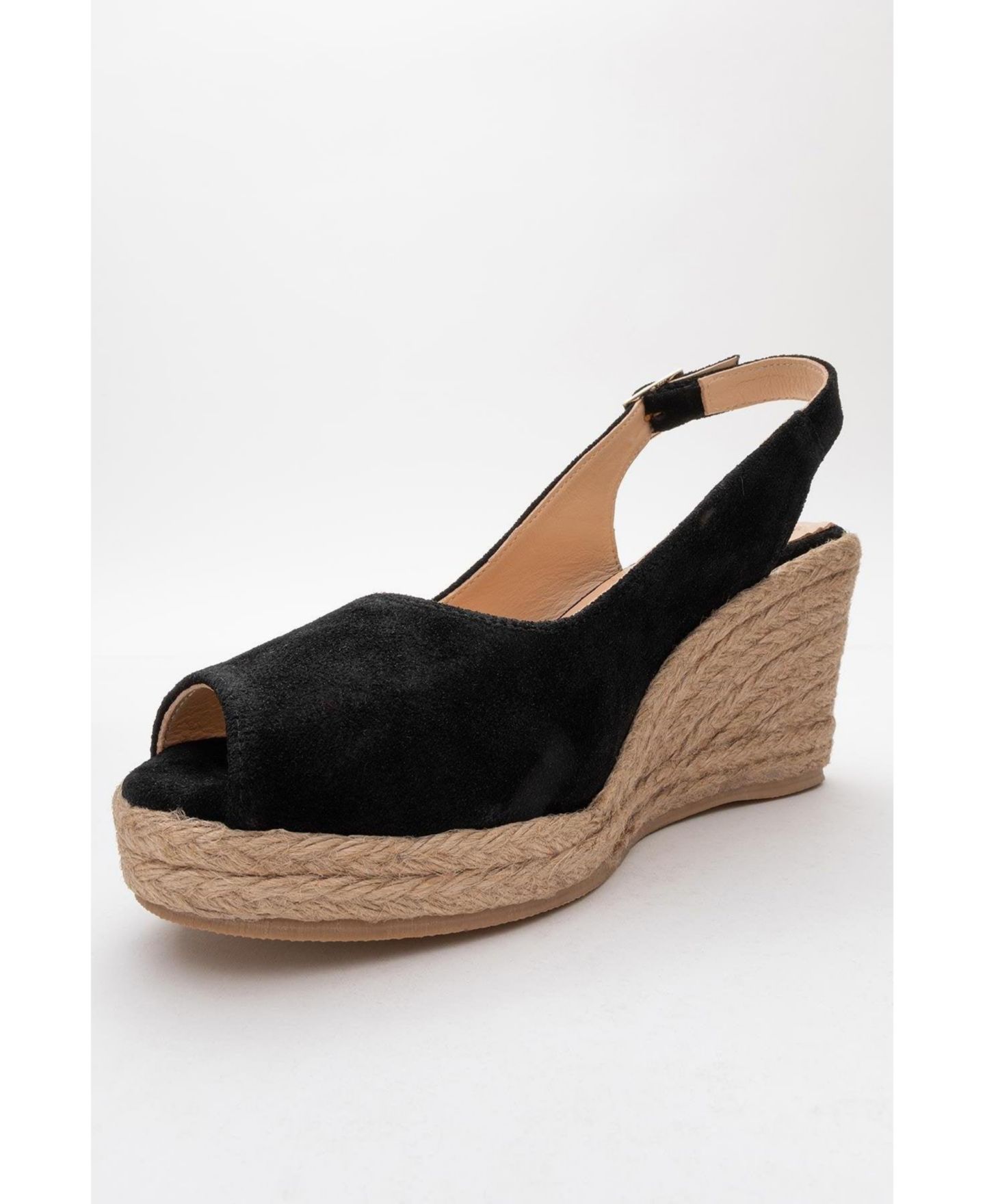 Женские сандалии Forever & Always Shoes Ryan Suede Leather Espadrilles (Women), цвет: Чёрный замшевый кожаный — фото 5