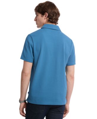 Men's Short-Sleeve Bubble Knit Polo Shirt