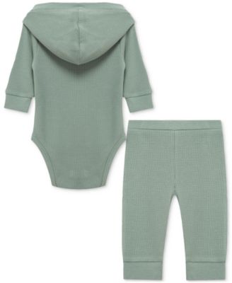 Baby Hooded Bodysuit & Pants, 2 Piece Set