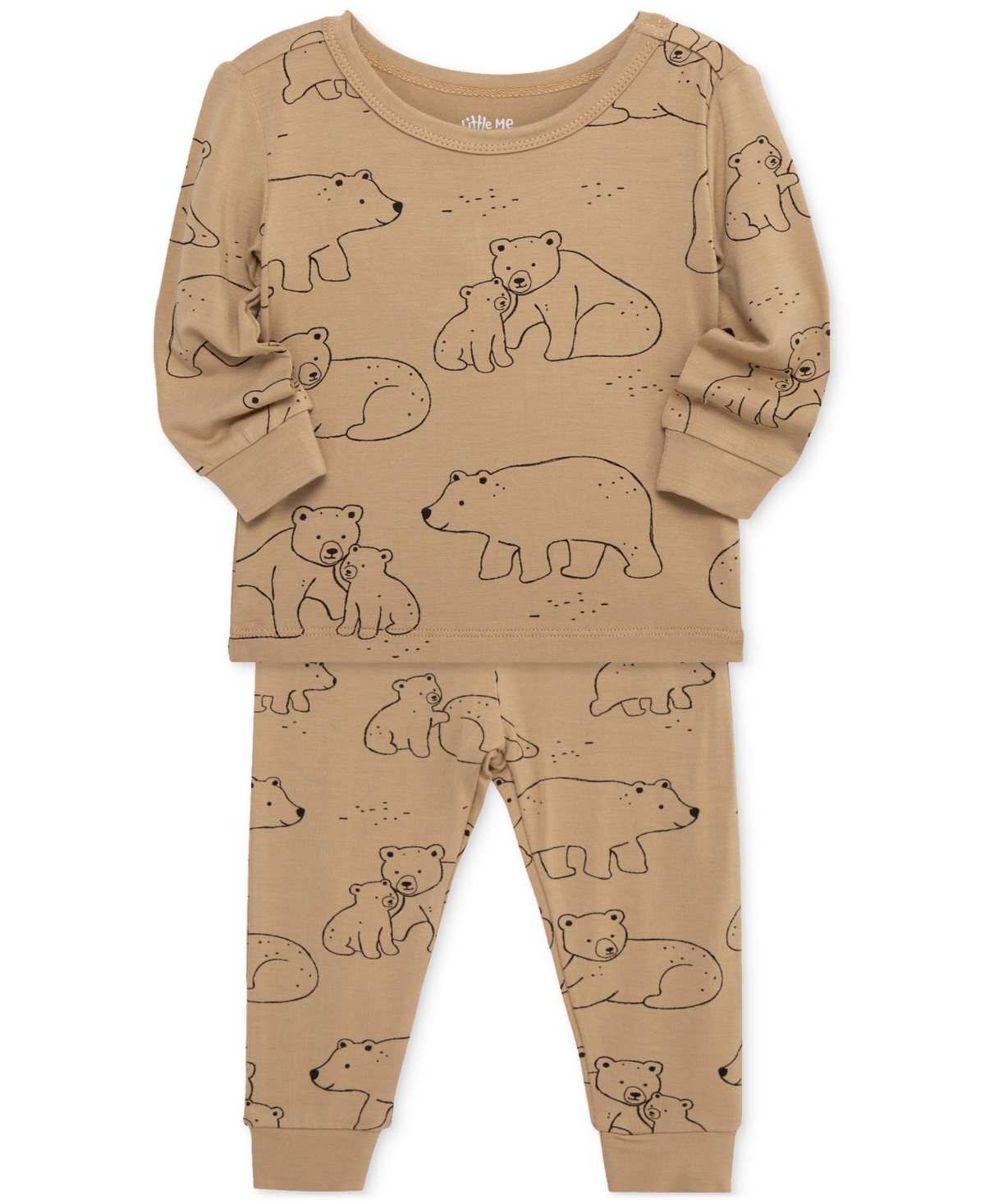 Little Me Baby Boys Bears Pajamas, 4 Piece Set In Multi