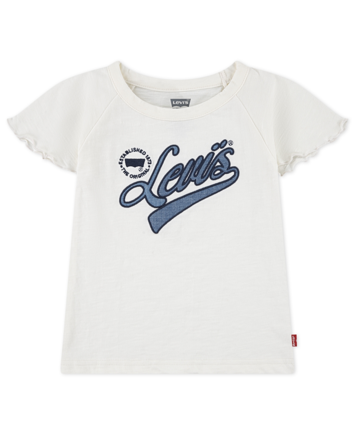 Levi's Babies' Toddler Girls Flounce Raglan T-shirt In White
