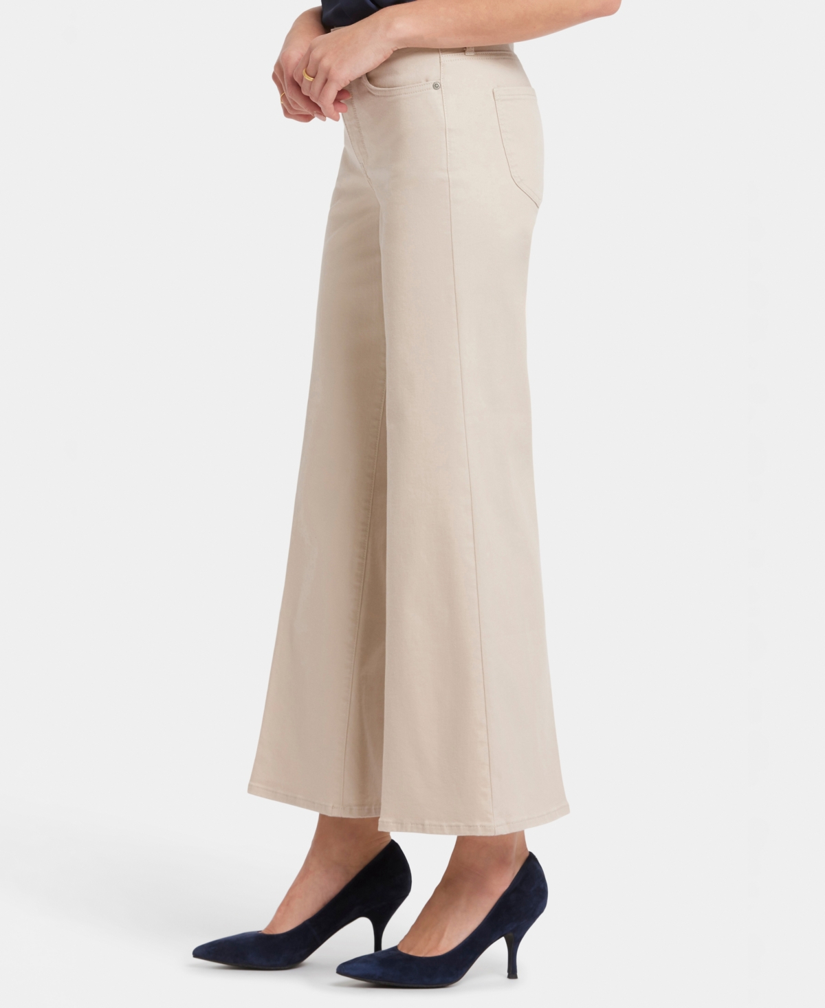 Nydj Whitney High Waist Wide Leg Pants In Neutral