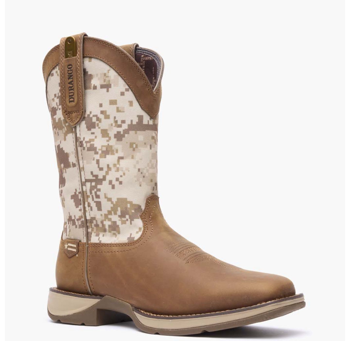Мужские ботинки Durango Rebel by Desert Camo Pull-on Western, цвет: Коричневый / Камуфляж — фото 7
