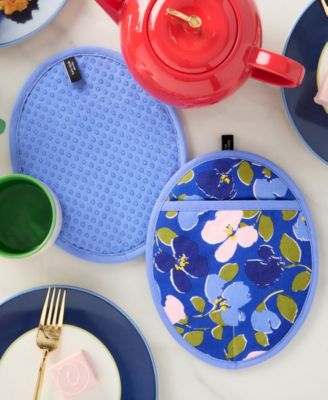 Painterly Bouquet Pot Holder Set, 8" x 10"