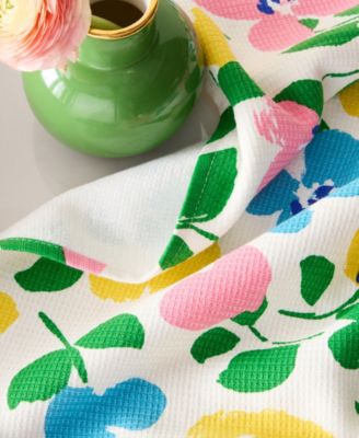 Painterly Bouquet Cotton Kitchen Towel Set, 17" x 28"