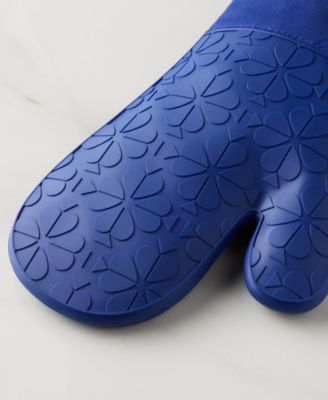 Spade Flower Soft Silicone Oven Mitt Set, 7" x 13"