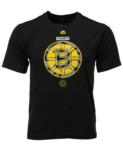 Majestic Men's Boston Bruins Solid Win Synthetic T-Shirt