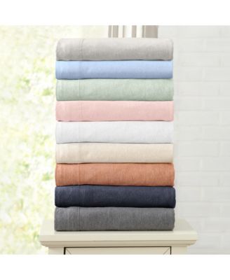 Heathered Melange Cotton Jersey Knit Sheet Set