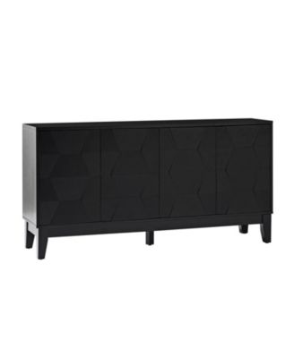 Silakan 60" 4-Doors Sideboard with Solid Wood Legs
