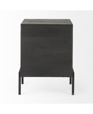 Rustic Solid Wood Square End Table – Natural Grain Finish