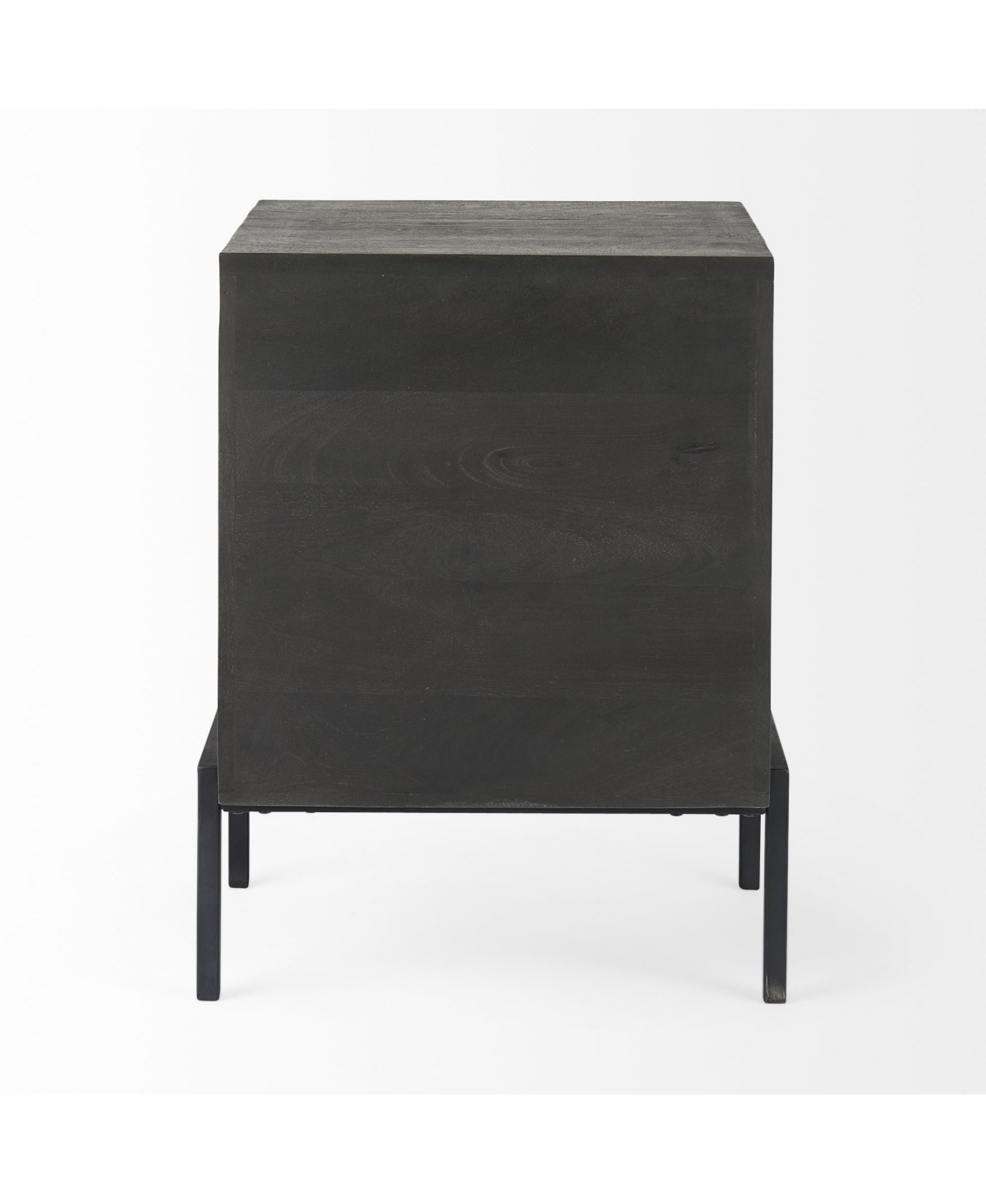 Rustic Solid Wood Square End Table – Natural Grain Finish