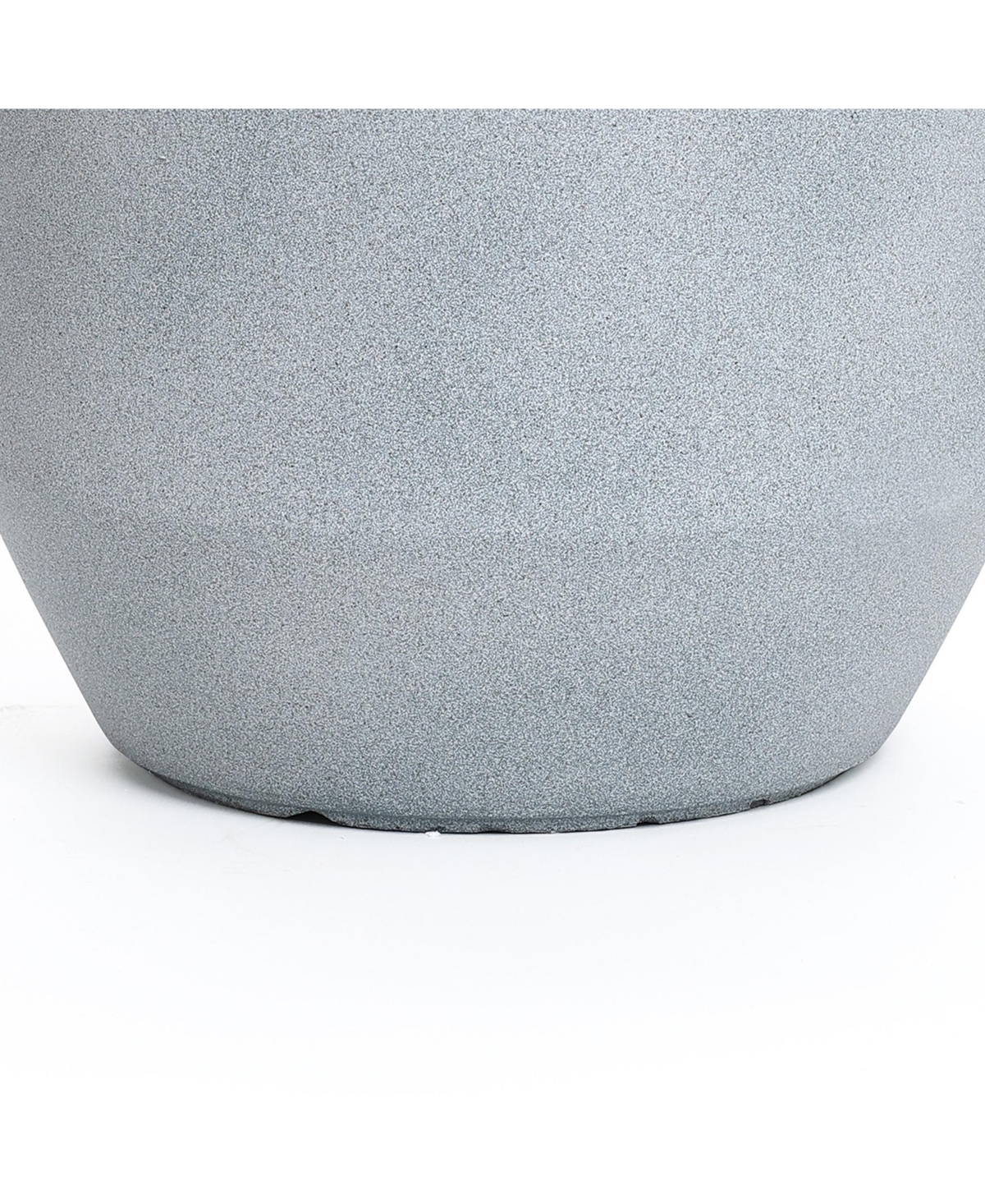 LuxenHome Minimalistic Modern Gray -Inch Tall Round Tapered MgO Planter
