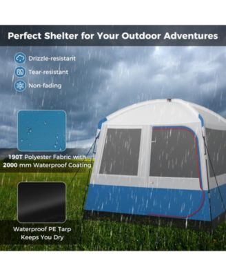 5 Person Camping Tent with Mesh Windows and Carrying Bag for Camping Hiking Traveling