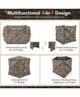 5-IN-1 Detachable Hunting Blind for 2-3 People with Skylight
