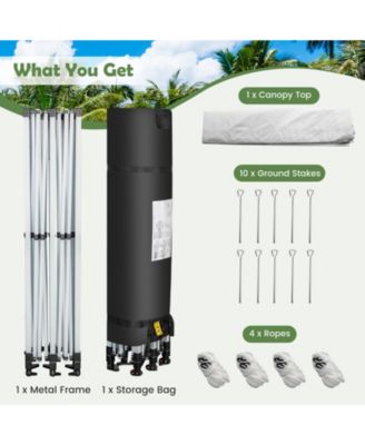 10 x 20 Feet Outdoor Pop-Up Patio Folding Canopy Tent