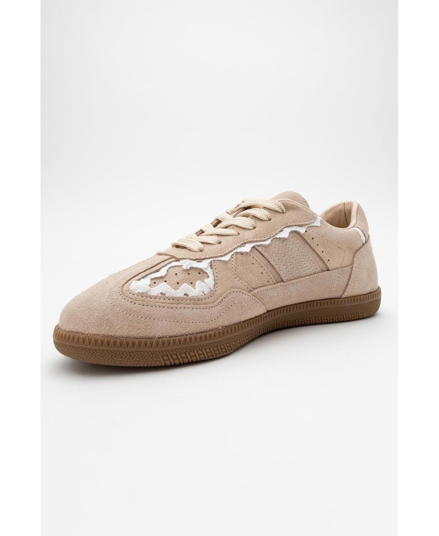 Женские кроссовки Forever & Always Shoes Shiva Suede Leather Sneakers (Women), цвет: Бежевый замшевый кожаный — фото 4