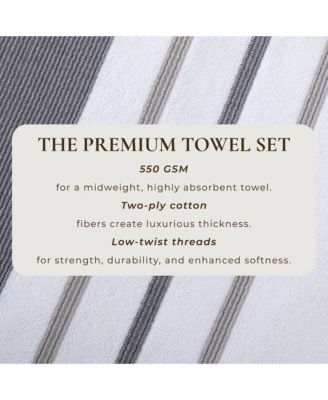 Luxurious Cotton Decorative Hand Towel Set, 4-Piece