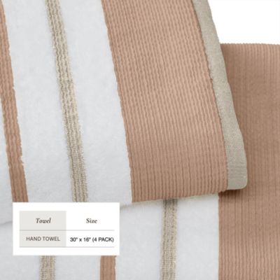 Luxurious Cotton Decorative Hand Towel Set, 4-Piece