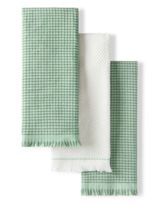 Gourmet Series Gridlines Kitchen Towels Set of 3, 18" x 28"