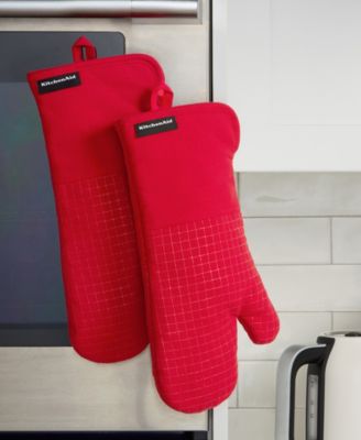 Gourmet Series Gridlines Oven Mitts Set, Pack of 2