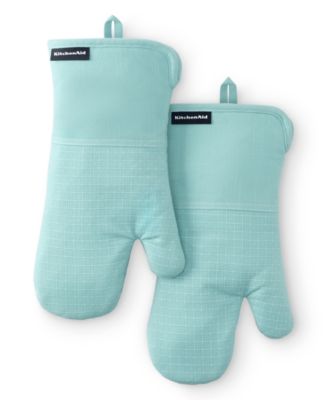 Gourmet Series Gridlines Oven Mitts Set, Pack of 2