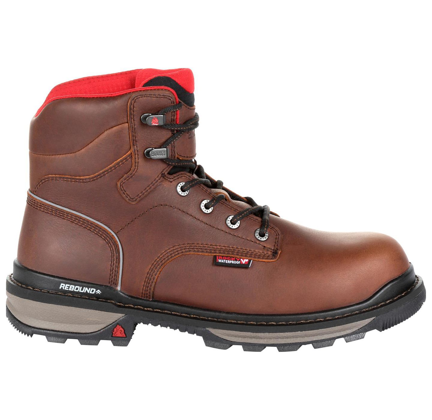 Мужские ботинки ROCKY Rams Horn Waterproof Work Boot, цвет: Тёмный коричневый — фото 3