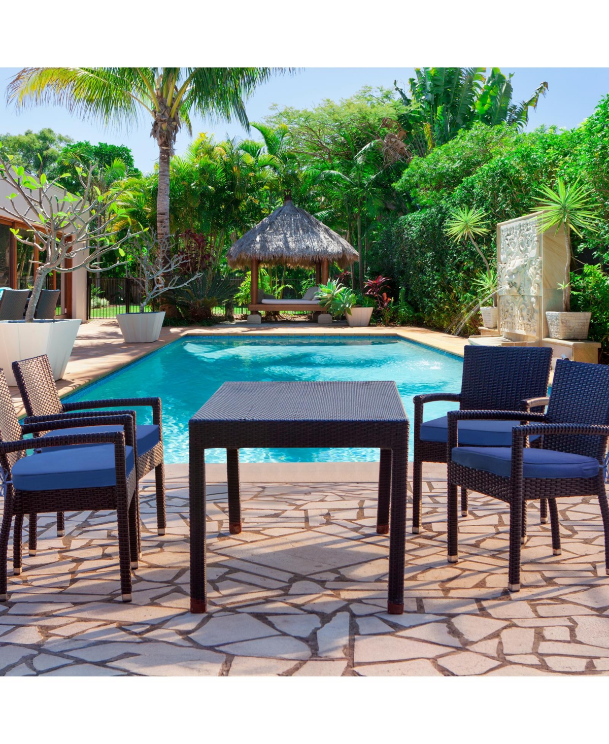 Aoodor Outdoor Chair Cushion W18''xD19'' Soft and Fade-resistant Polyester, Invisible Zipper for Easy Cleaning