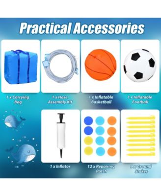 6-in-1 Inflatable Water Slide Jumping House without Blower