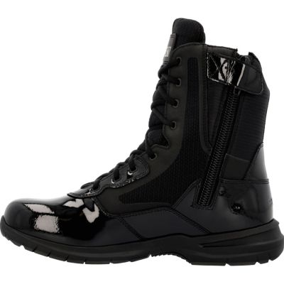 Men's Cadet 8" Black Side Zip Public Service Boot
