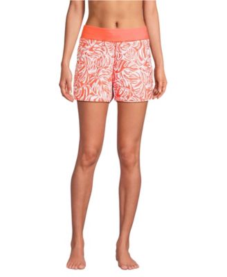 Women's 3" Quick Dry Elastic Waist Board Shorts Swim Cover-up Shorts with Panty