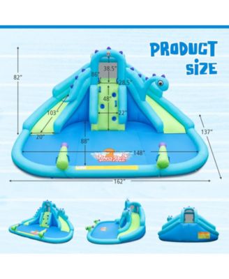 Inflatable Water Slide with Dual Slides and Large Splash Pool (Without Blower)