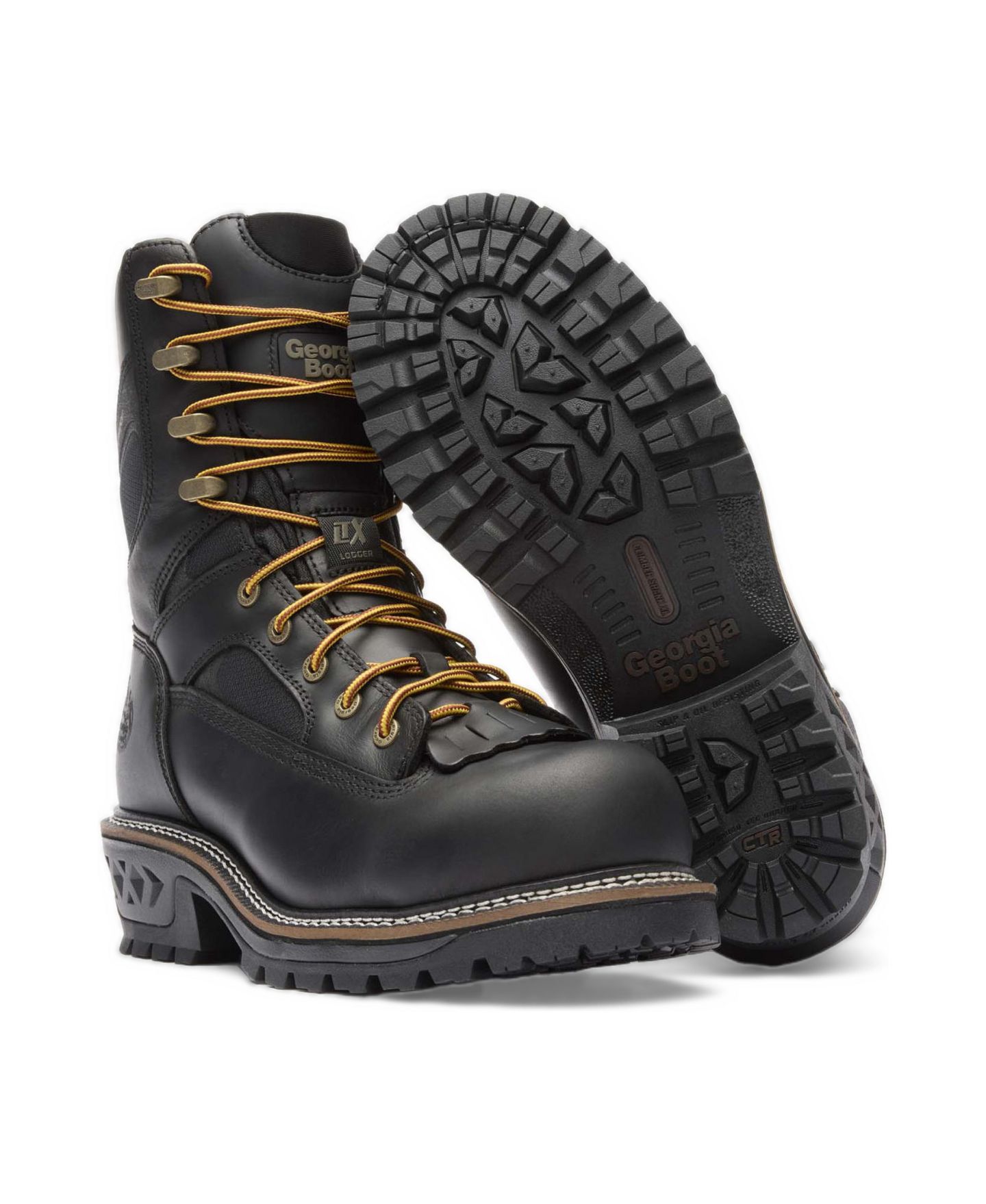 Мужские ботинки GEORGIA BOOT Ltx Logger Composite Toe Waterproof Black Work Boot, цвет: Чёрный — фото 2